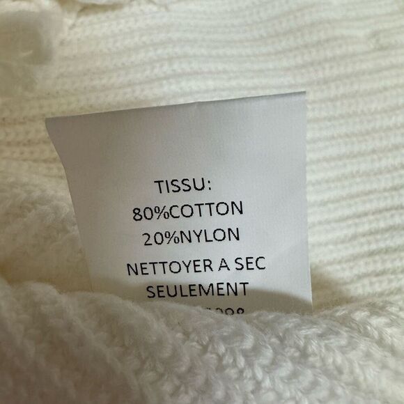 ELEXIAY Tami Rib Empire Waist Minidress handmade crochet In White size M NWT - Picture 9 of 12